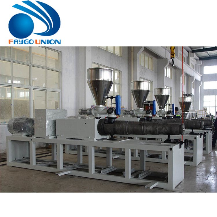 Faygo Union Twin Screw Extruder PVC PP PE PET Pipe Profile Making Machines