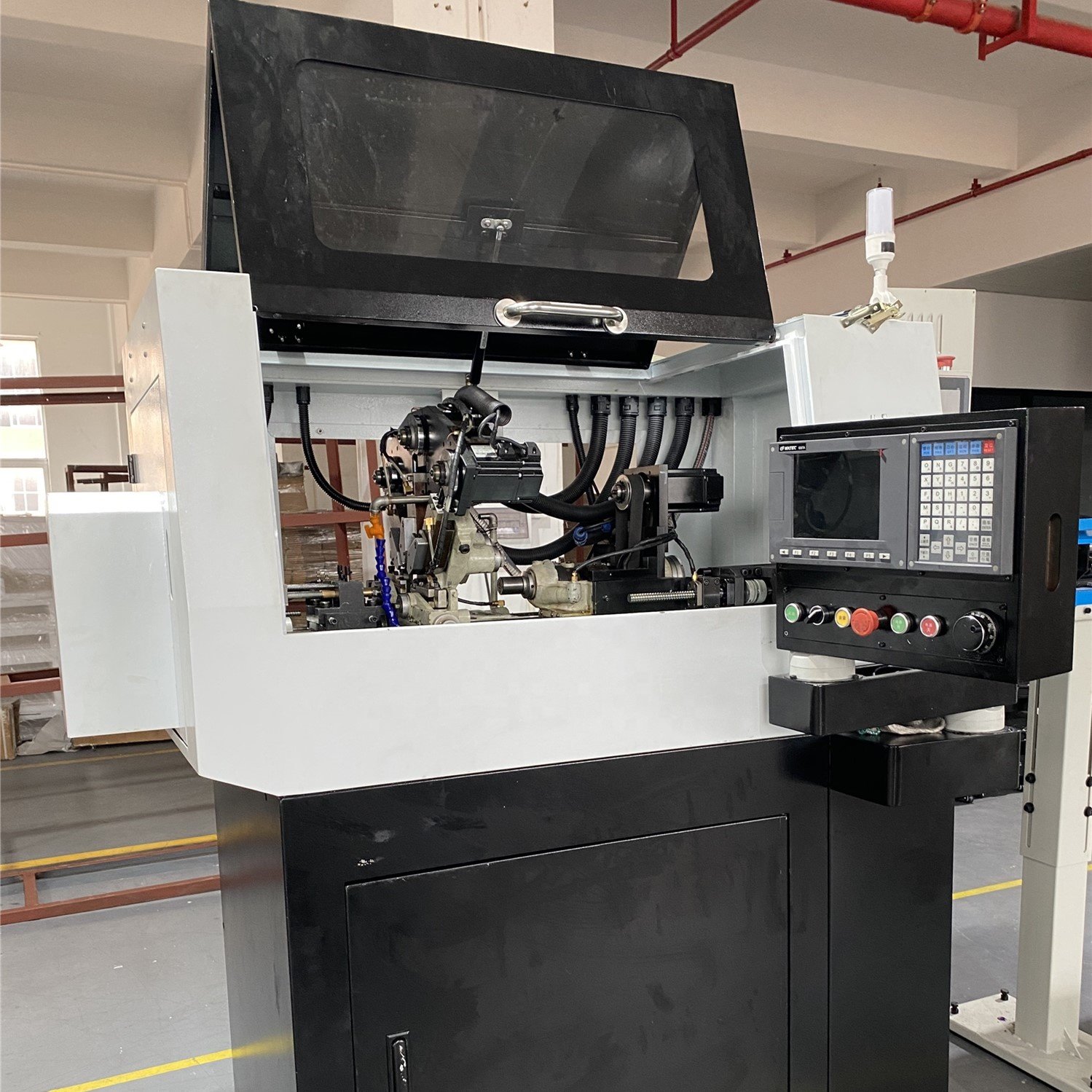 Less Than 7mm China Popular Rotary Turning Cnc Lathe Automatic Milling Machine Small Metal Cutting Lathe Machine