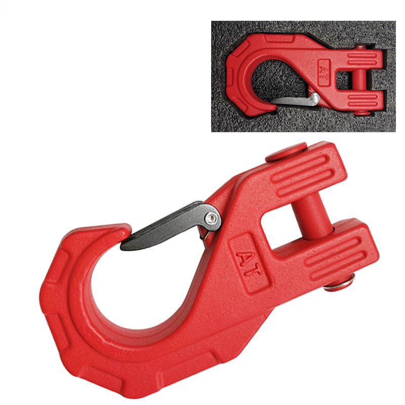 Heavy Forged Winch Hook for Cargo Tow Electric Tractive Off-Road Vehicle Rescue Emergency Tool