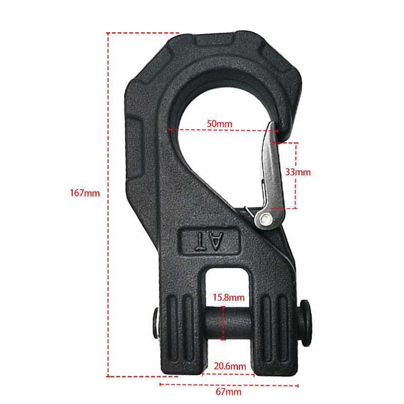 Heavy Forged Winch Hook for Cargo Tow Electric Tractive Off-Road Vehicle Rescue Emergency Tool
