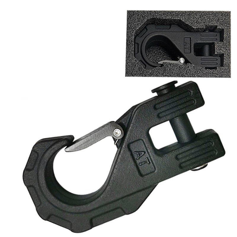 Heavy Forged Winch Hook for Cargo Tow Electric Tractive Off-Road Vehicle Rescue Emergency Tool