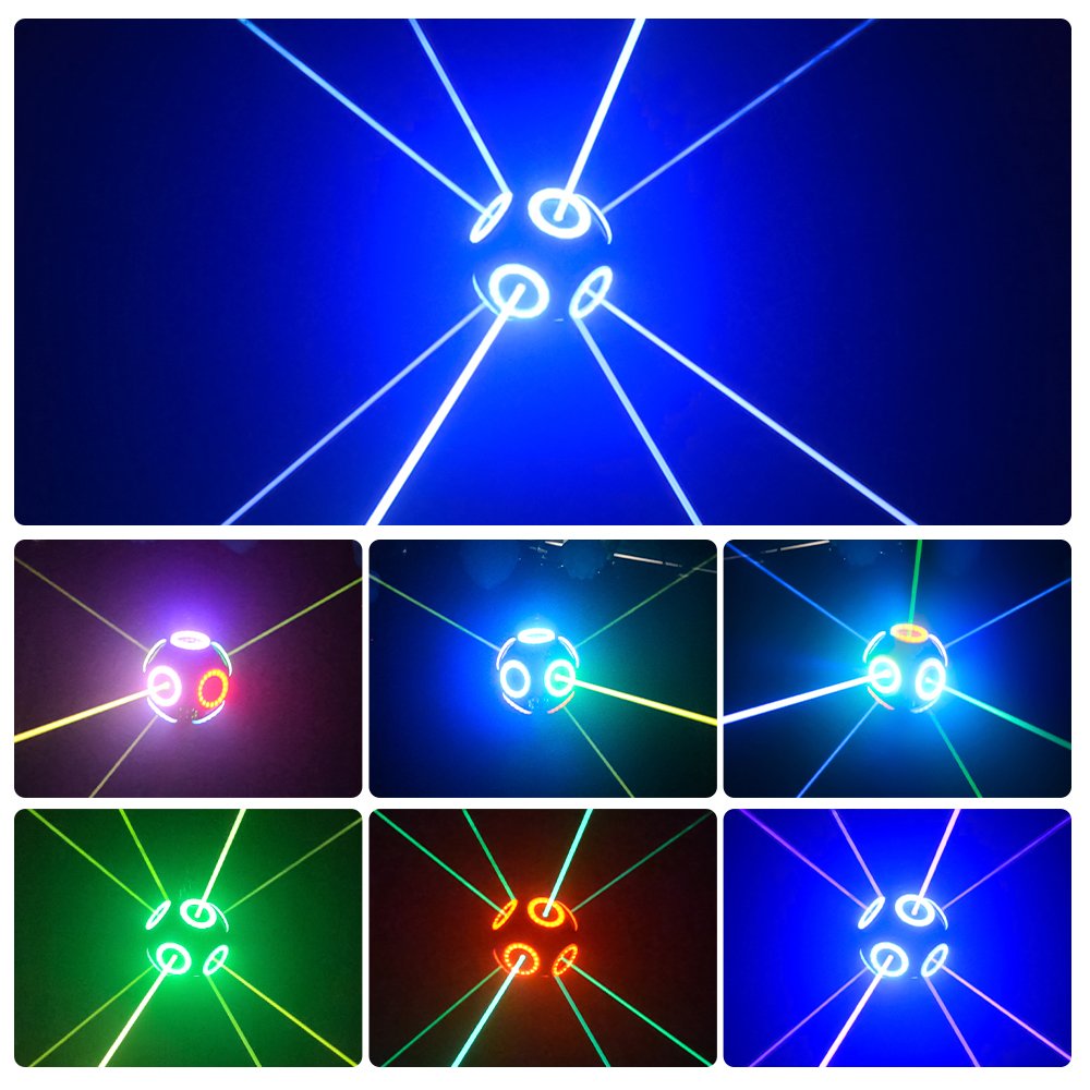 Kinetic laser football light with laser 8*500mW RGB laser +144pcs RGB LEDS Stage Dj Disco Cluba Light
