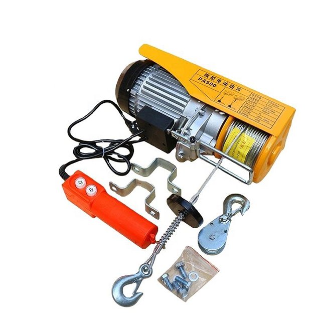 100kg 200kg 300kg 500KG Pa Type Electric Hoist 220v Mini Hoist Wire Rope Electric Hoist