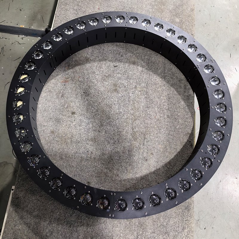 Supershow 42x10w Led Circle DMX Winch Stage Kinetic Led Lifting Beam Ring Light For Show Party DJ Disco Bar Nightclub
