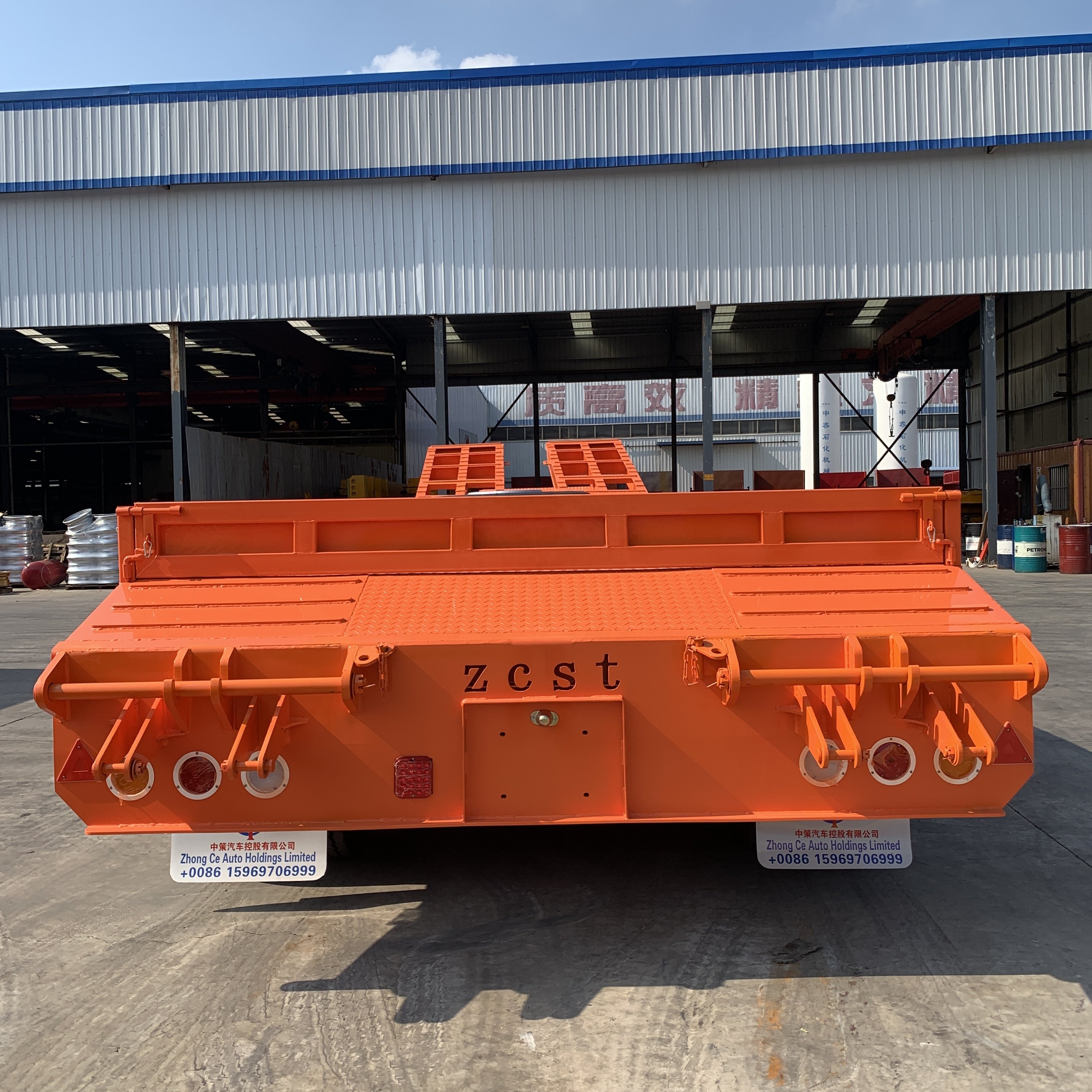 Xingce New Good Quality 3 4 Axles 60 80 Ton Flatbed Semi Trailer Lowbed Low Flatbed Truck Trailers Equipment Transport Low Price