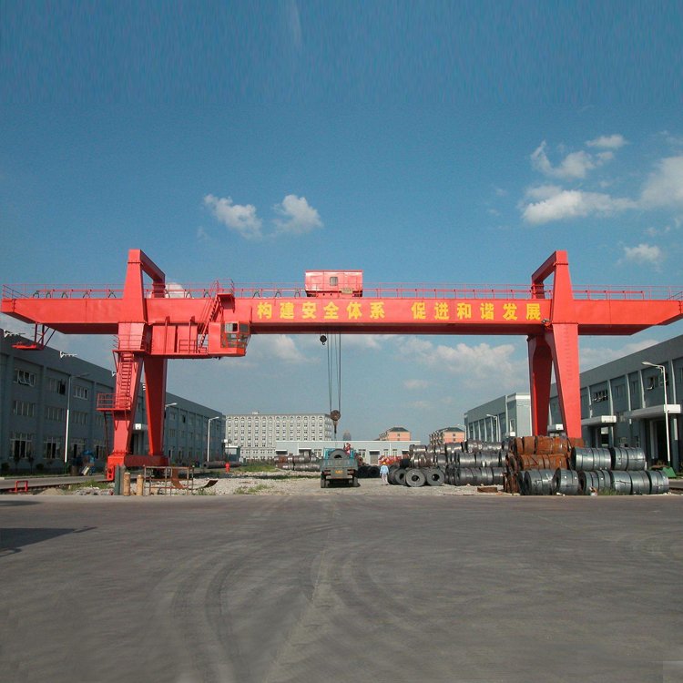 Factory price top running quality girder electric trolley double beam gantry crane