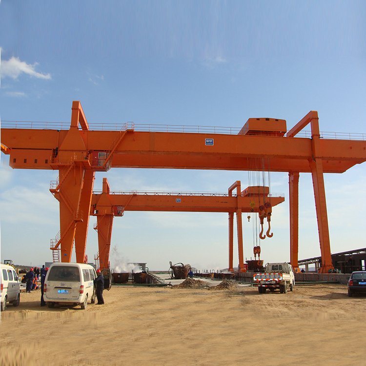 Factory price top running quality girder electric trolley double beam gantry crane