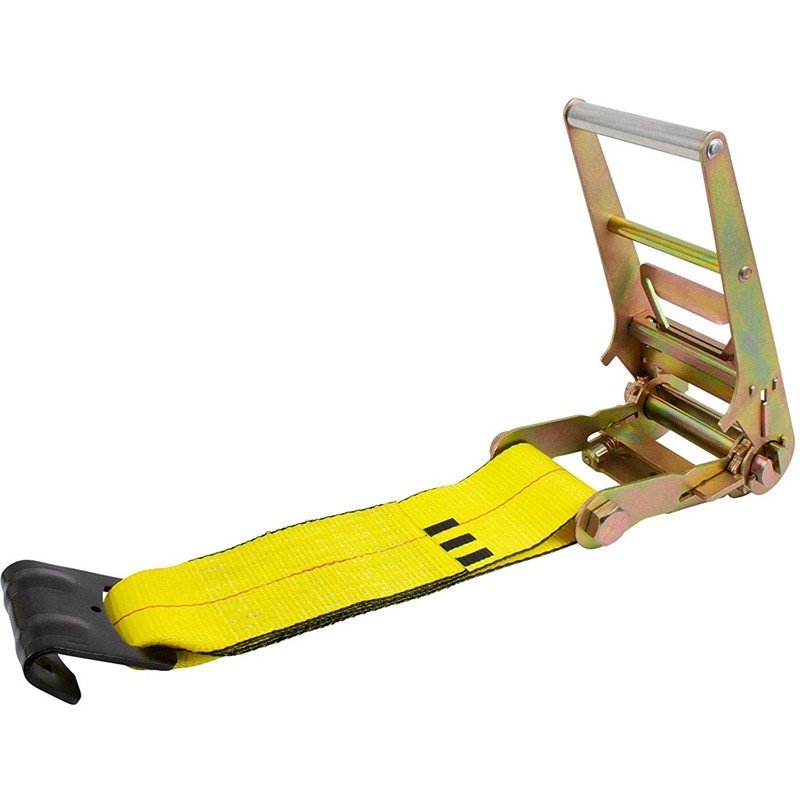 Factory cargo ratchet tie down straps 4 inch 30 ft 16200 lbs trailer winch strap with flat hook