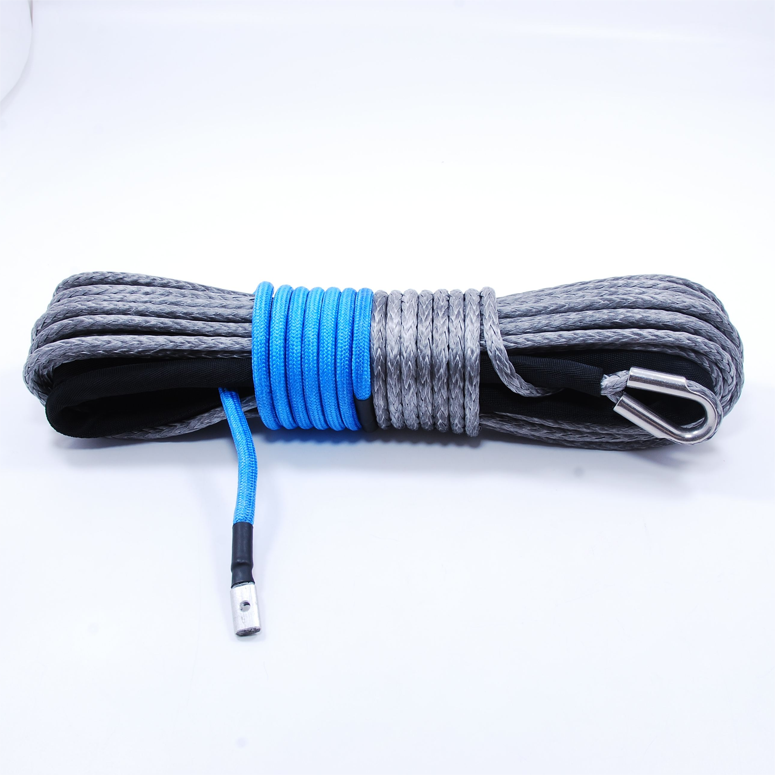 Double Braided Truck 4x4 Atv Utv Synthetic Winch Rope With Braided Jacket