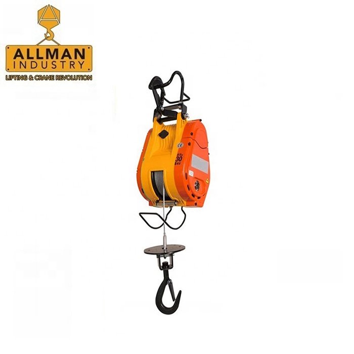 Allman High Speed Electric winch 300KG Mini Wire rope electric hoist / winch