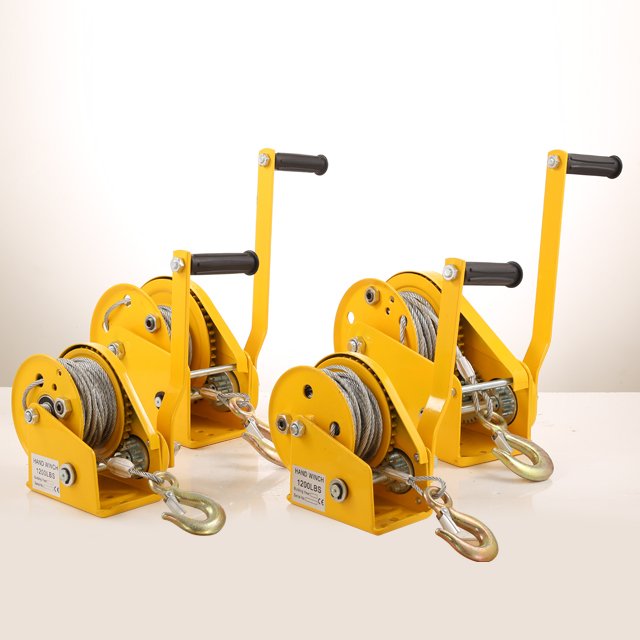 Lifting 1200lbs 1800lbs 2600lbs 500kg 1 ton Mini Portable Small Boat Trailer Manual Hand Cable Winch