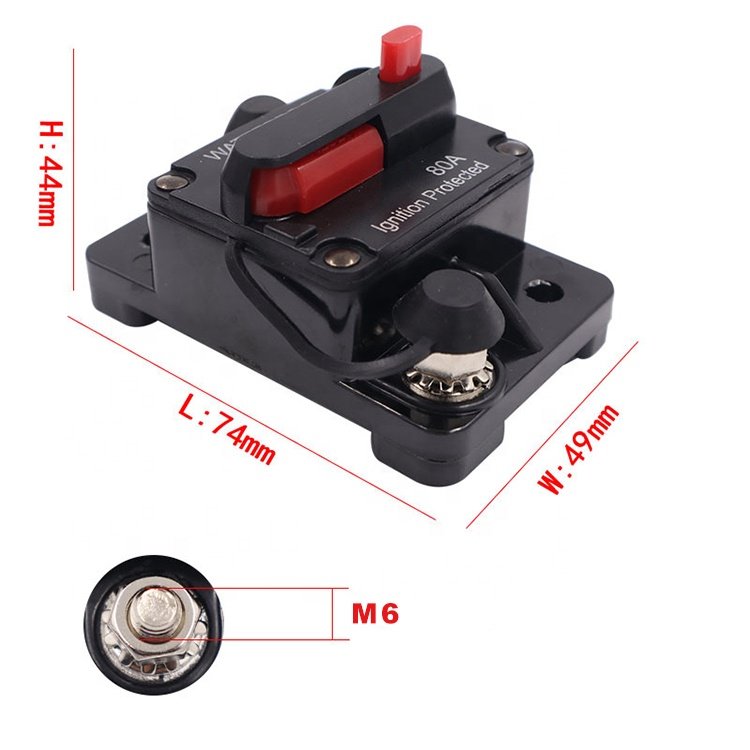 30A-300A Circuit Breaker Fuse Reset 48V DC Circuit Breaker for Car Boat Auto
