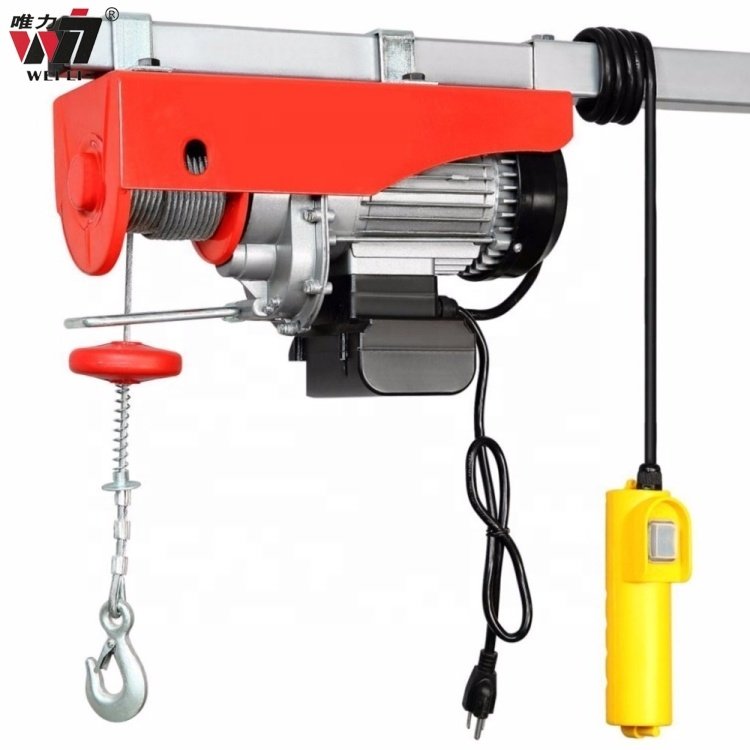 Mini Electric Hoist Portable Mini Electric Winch Mini Motor Wire Rope Lifting Crane