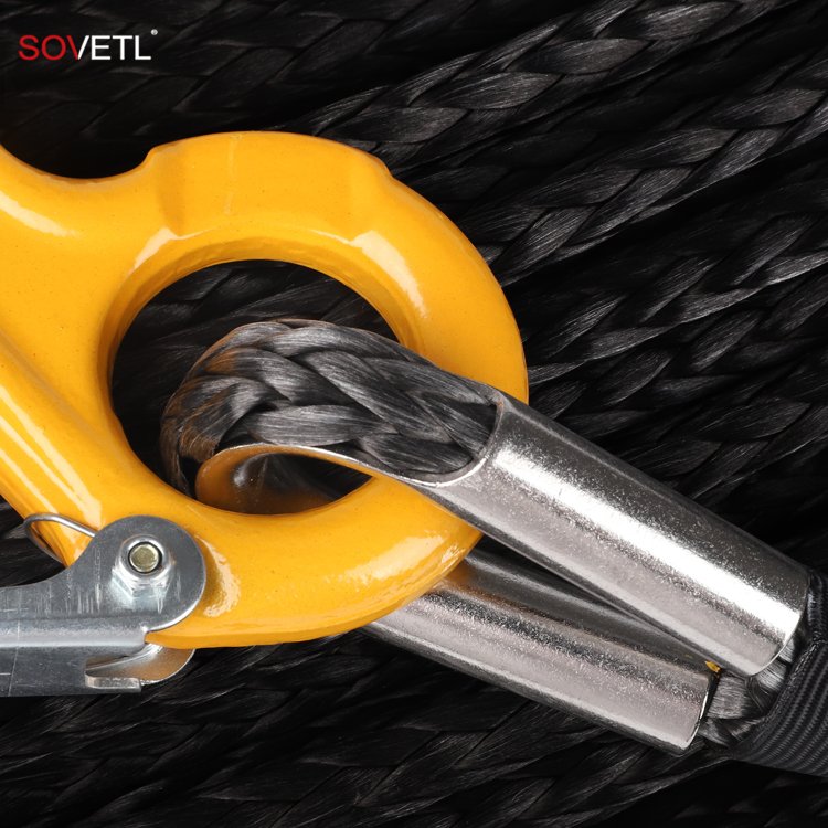 Wholesale 1/2 Inch X 10Feet Ultra-high Strength 29800lbs UHMWPE Synthetic Winch Rope Braided Manual Towing ATV UTV Winches