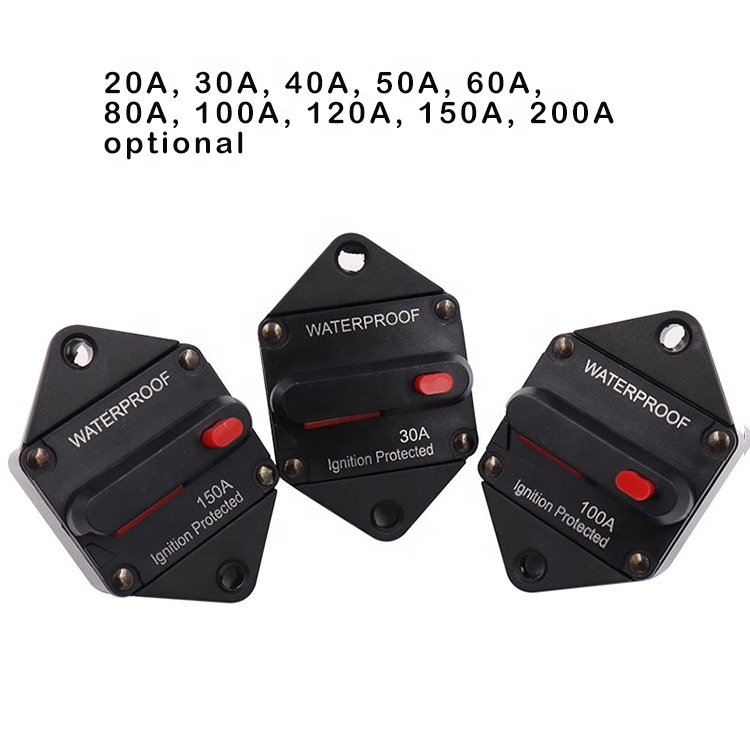 20-200A 48V max Car Auto Audio Marine Boat DC Motor Operator Circuit Breaker Fuse Holder