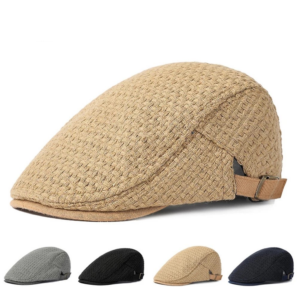 Custom Men Fitted Newsboy Cap Adjustable Hat English Flat Cap Men Cotton Driver Hat Newsboy Caps 100% OEM Servcie
