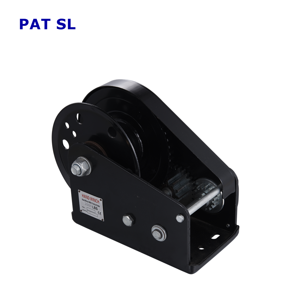 Top Quality 2600LBS Portable Steel Black Color Hand Winch with brake self locking