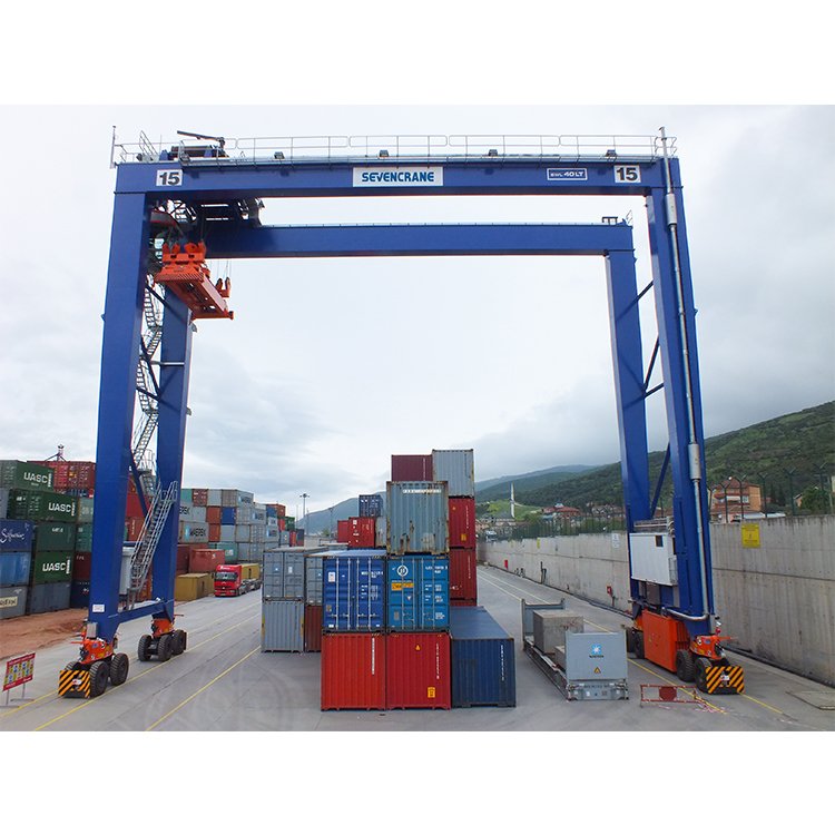 Mobile 40t rtg rubber tyred type container gantry cranes manufacturers