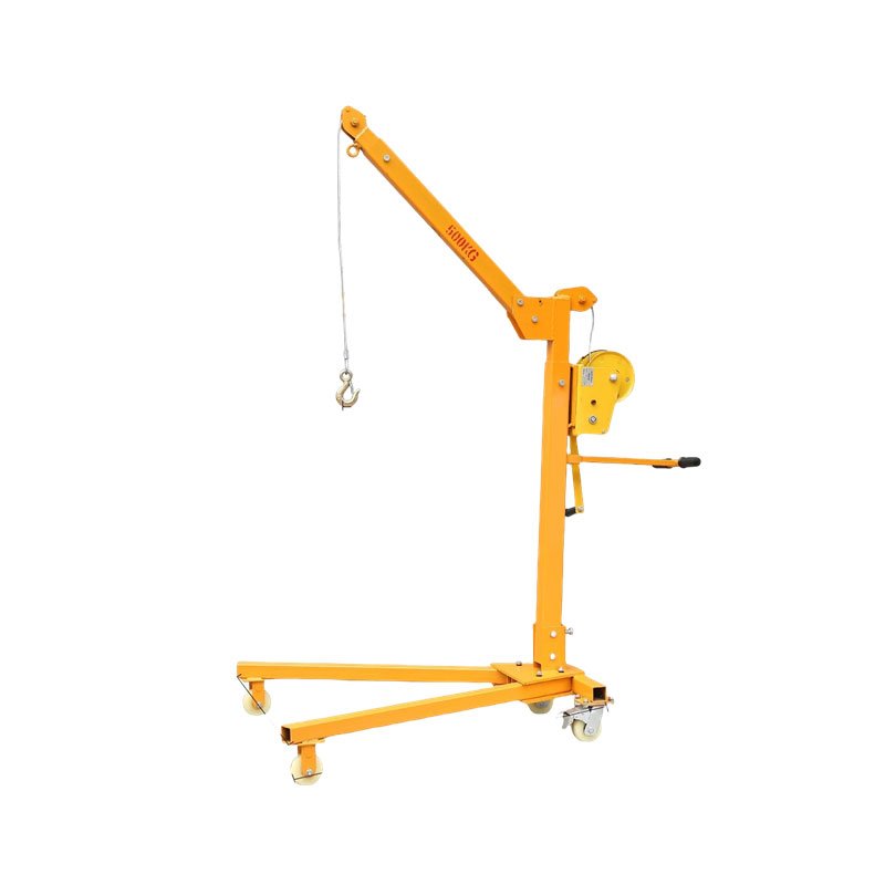 Manufacturer direct sales 400kg manual mobile miniature crane portable small elevator floor crane