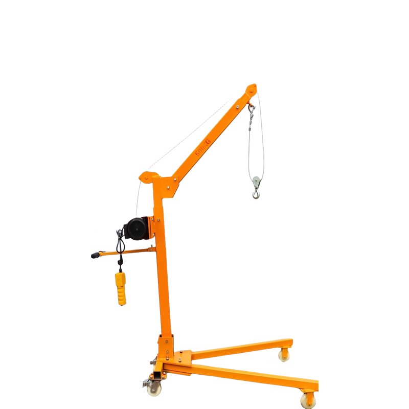 Manufacturer direct sales 400kg manual mobile miniature crane portable small elevator floor crane