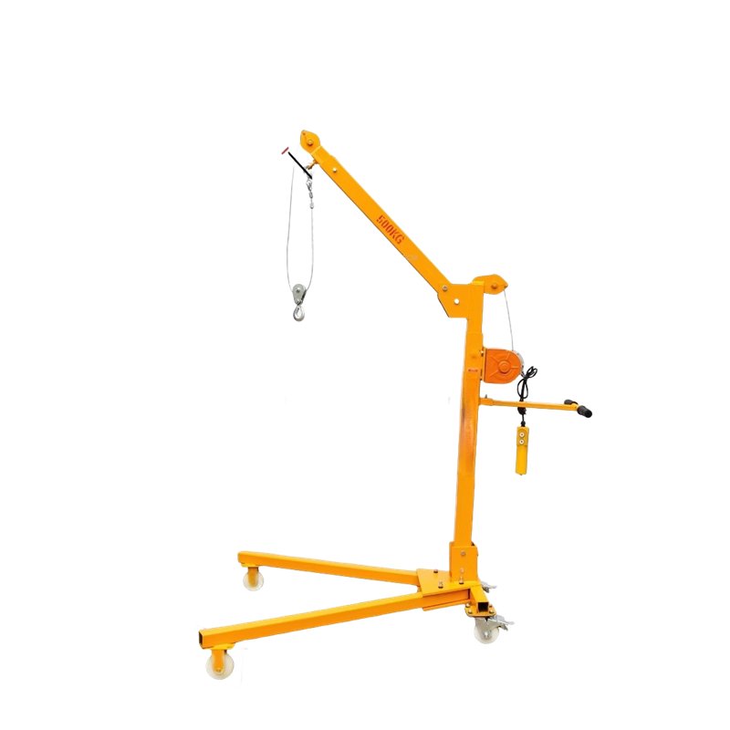 Manufacturer direct sales 400kg manual mobile miniature crane portable small elevator floor crane