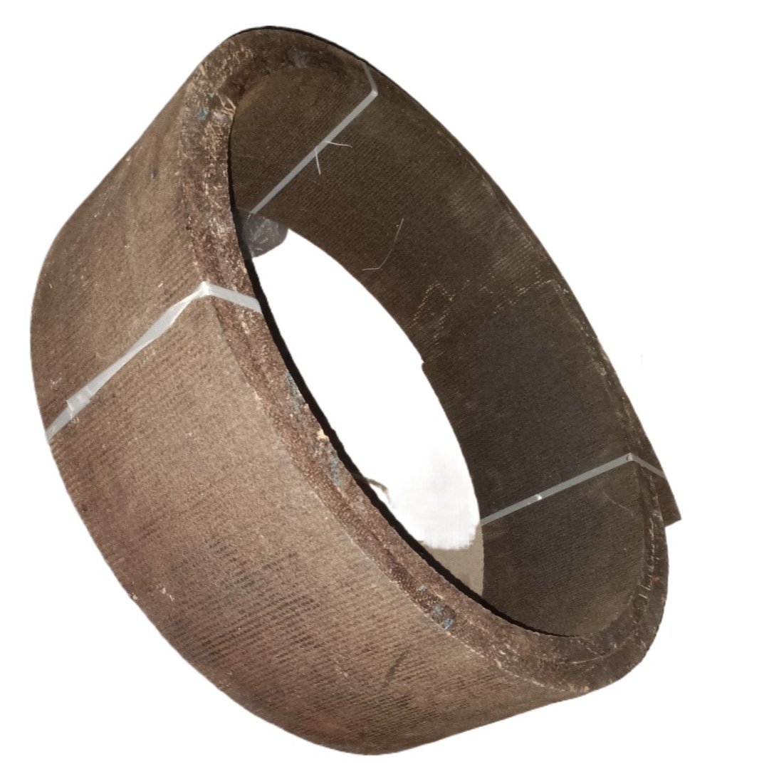 High friction coefficient ship winch brake pad brake band