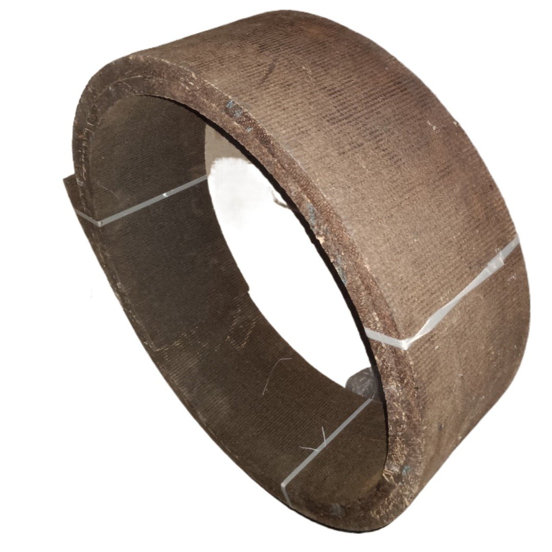 High friction coefficient ship winch brake pad brake band