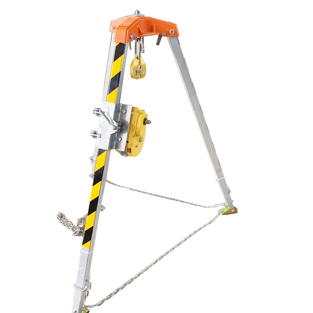 Firefighting Emergency Telescopic Tripod Aluminium Rescue Tripod Multifunctional Adjustable Tripod With Winch