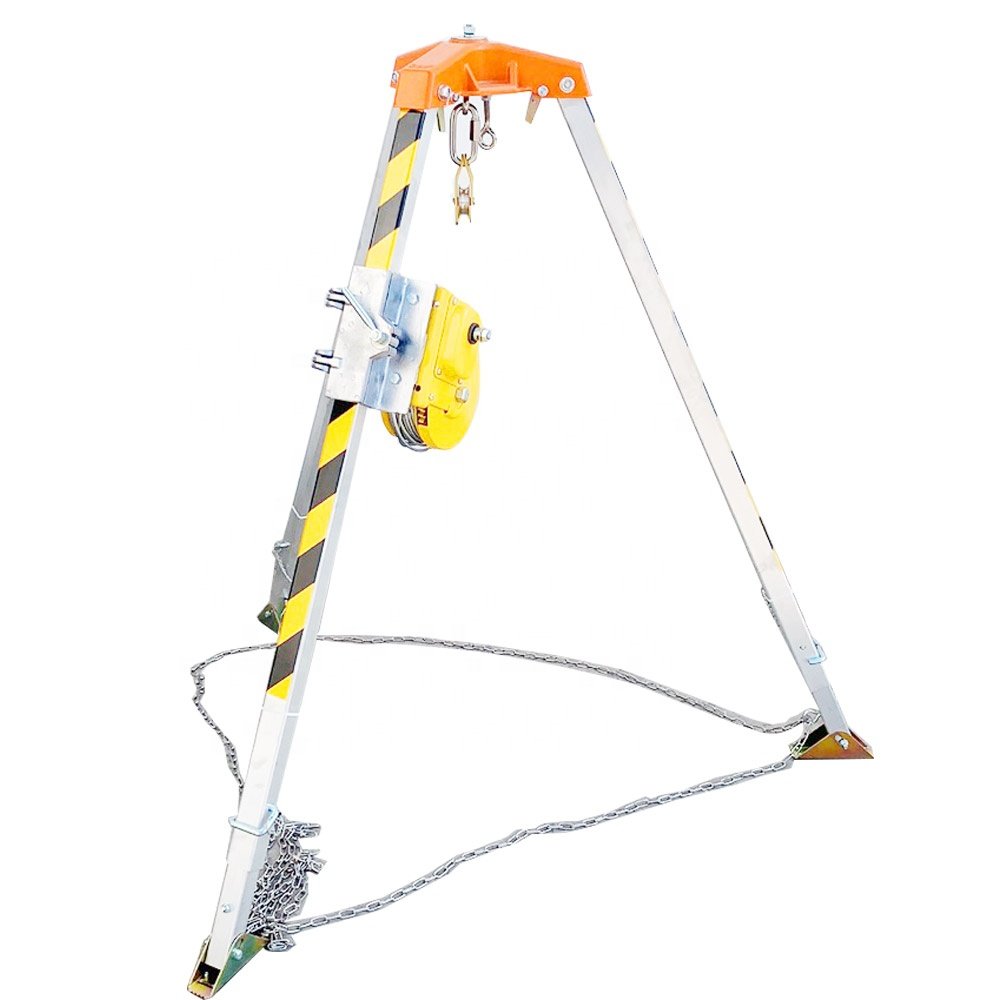 Firefighting Emergency Telescopic Tripod Aluminium Rescue Tripod Multifunctional Adjustable Tripod With Winch