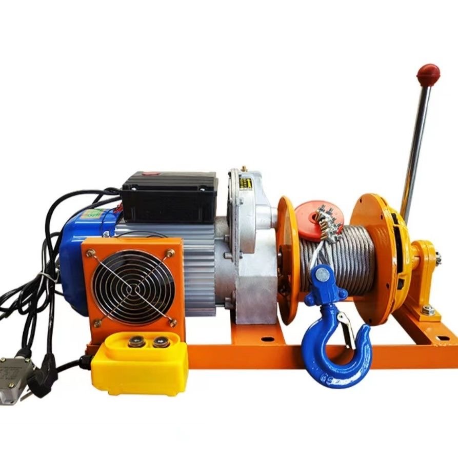 220v Electric hoist Clutch type electric crane Lifting machine Clutch winch Winch