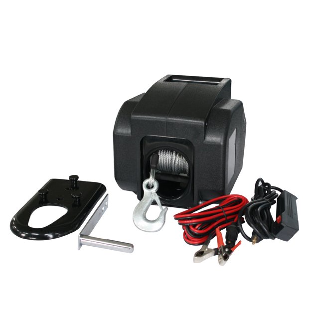 Portable Electric Hoist Mini Professional Steel Rope 2000lbs Marine Boat Electric Winch Kit other winches