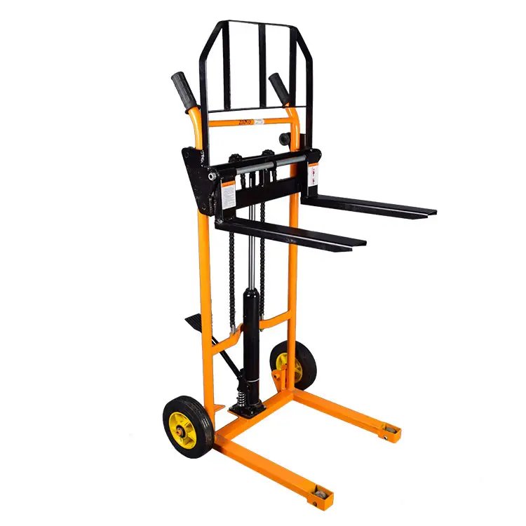 unique design 500kg Super mini smart hand forklift stacker up to 1600mm