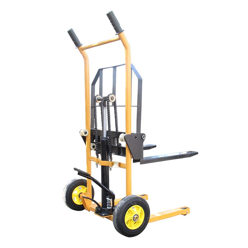 unique design 500kg Super mini smart hand forklift stacker up to 1600mm
