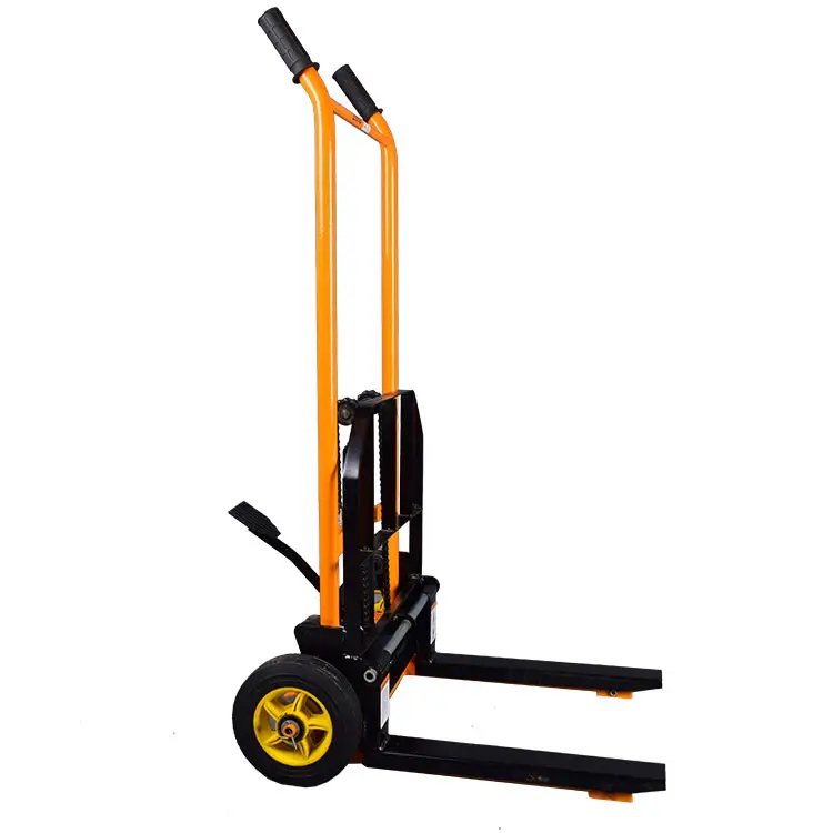 unique design 500kg Super mini smart hand forklift stacker up to 1600mm
