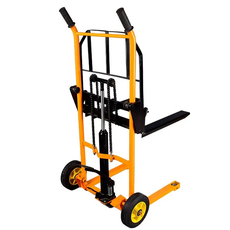 unique design 500kg Super mini smart hand forklift stacker up to 1600mm
