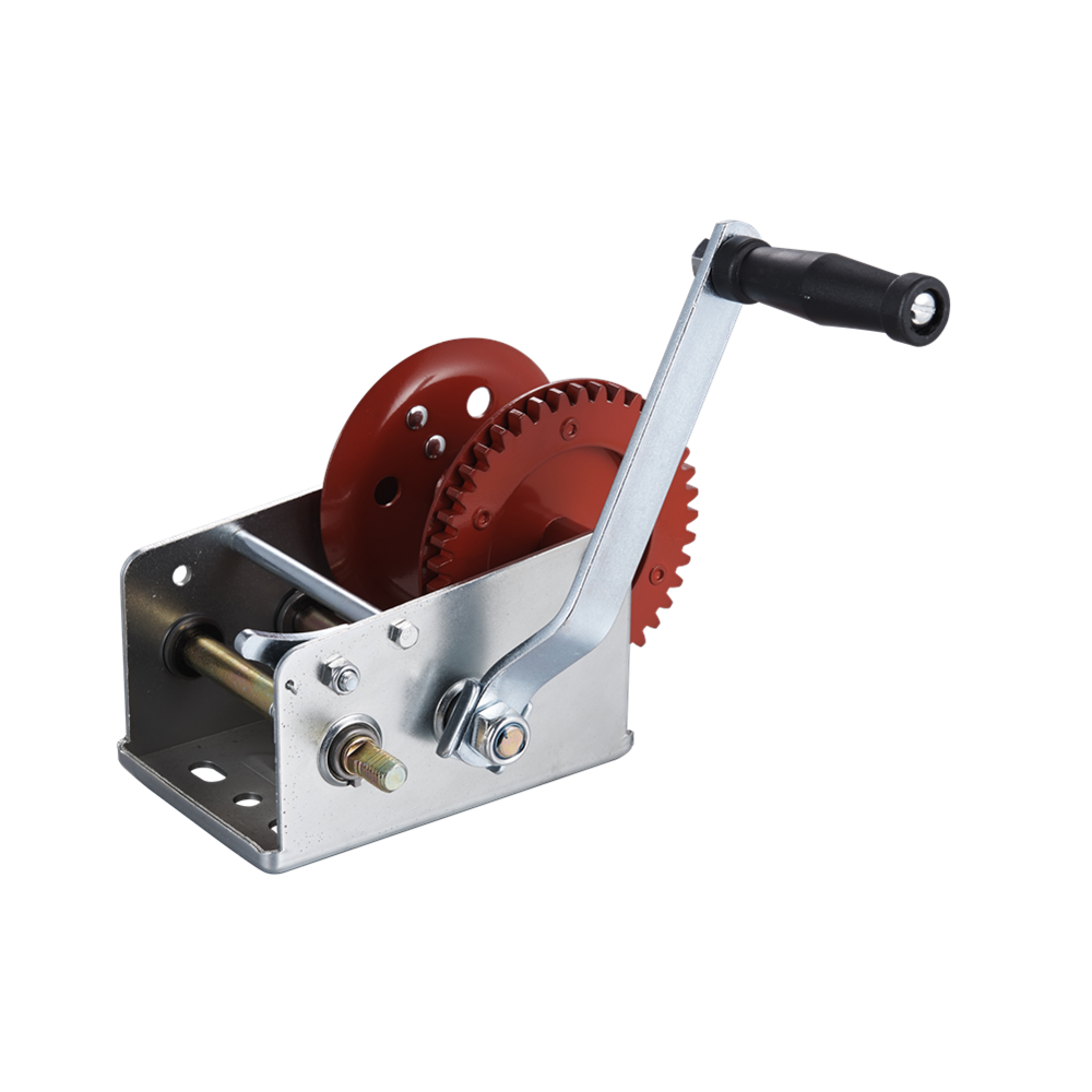 China producer 2500LB Manual Hand Winch Hand Crank Boat With Wire Rope Portable Cable Pulling Winch Anchor Winch