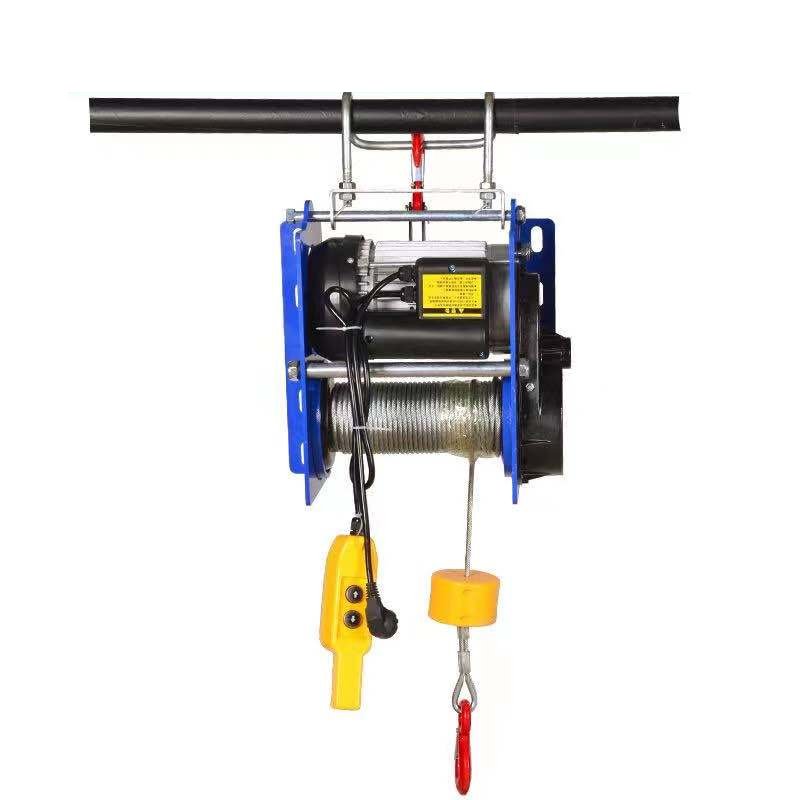Factory Wire Rope Electric Motor Hoist Mini Hoist Winch With Wireless Remote Control