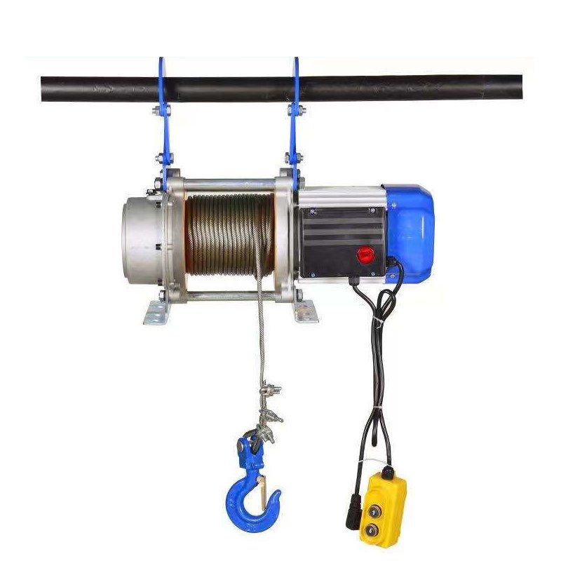 Factory Wire Rope Electric Motor Hoist Mini Hoist Winch With Wireless Remote Control