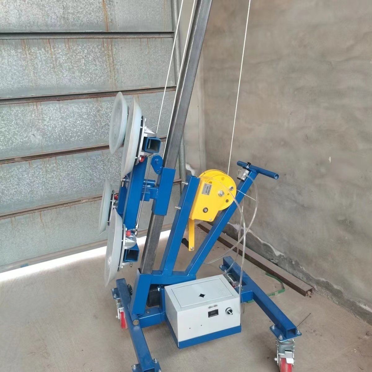 Manual Winch Vacuum Lifter Elevator Sucker Cups Suction Cup Glass Lifter