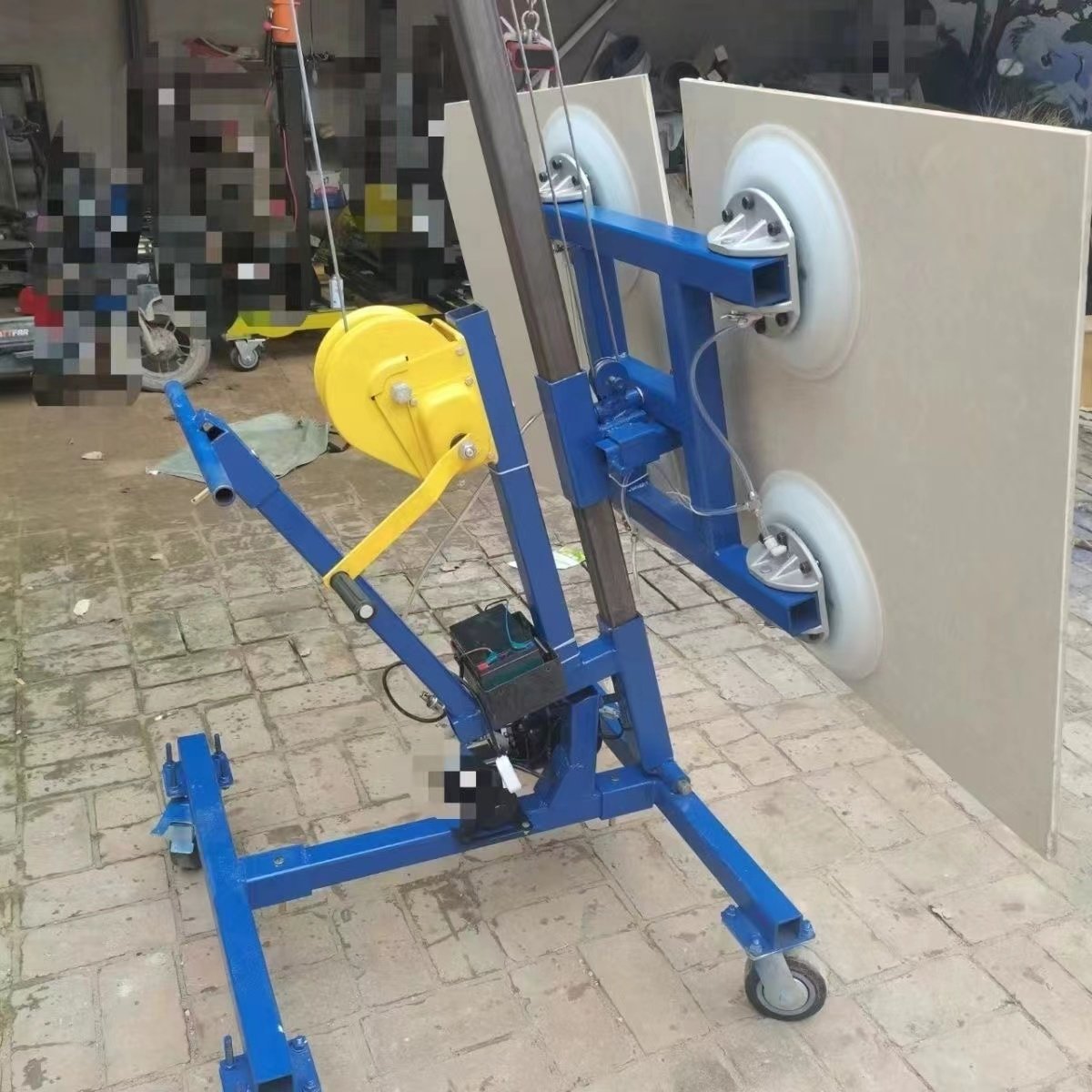 Manual Winch Vacuum Lifter Elevator Sucker Cups Suction Cup Glass Lifter