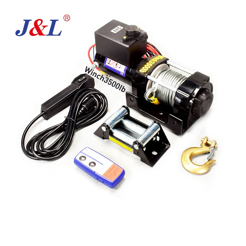 JULI 12000 lb truck winch DC 12V 24Vcable line 24m diameter 9.3mm
