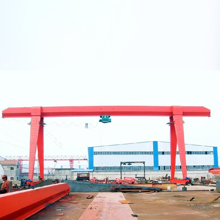 Double Hoist Rubber Tyre Gantry Crane Semi Wheel Crane Gantry 1 Ton Boat Lifting Gantry Crane Price