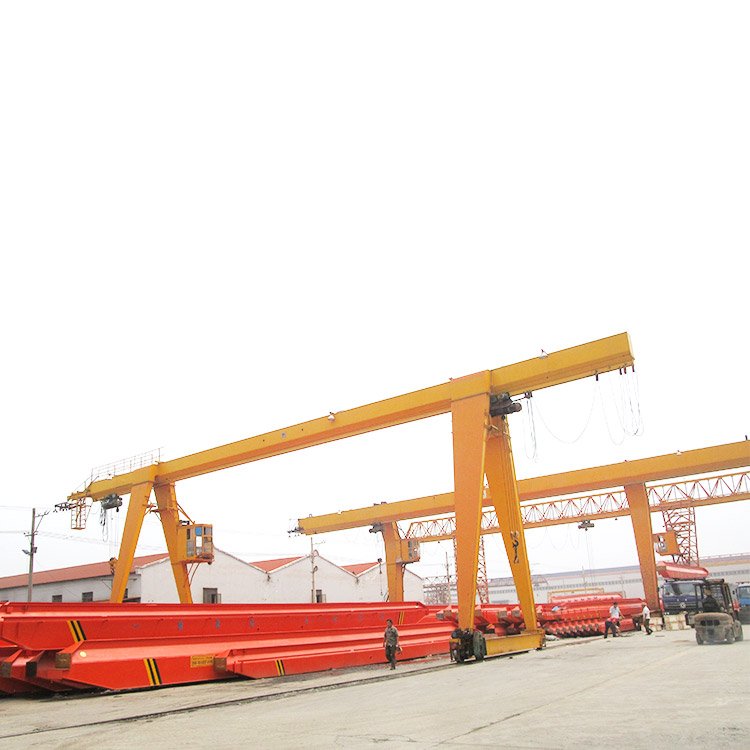 Double Hoist Rubber Tyre Gantry Crane Semi Wheel Crane Gantry 1 Ton Boat Lifting Gantry Crane Price
