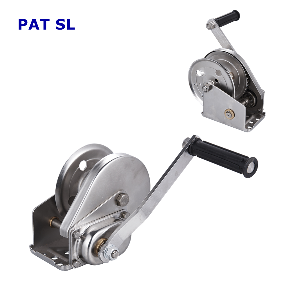 High Quality 2600LBS Stainless Steel Pulling Winch Manual Brake Hand Winch for Yacht or Boat Anchor Winch