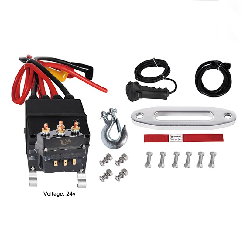 Good Selling 25000lbs Other Winches 24v Waterproof 4WD Offroad Accessory 12v Electric winch with Synthetic Rope