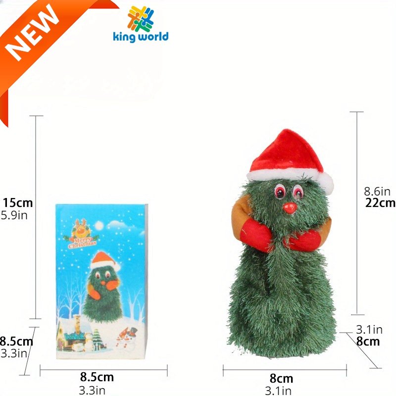Rotating Dancing Cactus Christmas Decorations Electric Christmas Tree Plush Toy Gift Glowing Singing Twisting Trees fidget Toys