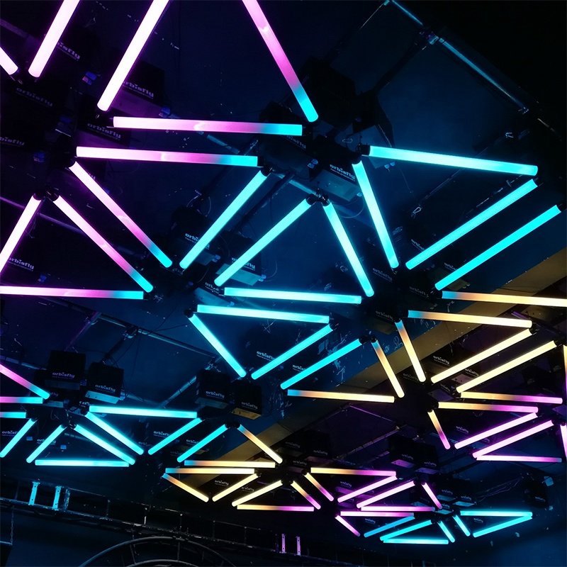 night club equipments led pixel tube strip stage light elevating hoist crane lifting kinetic light kinetic winch dmx winch