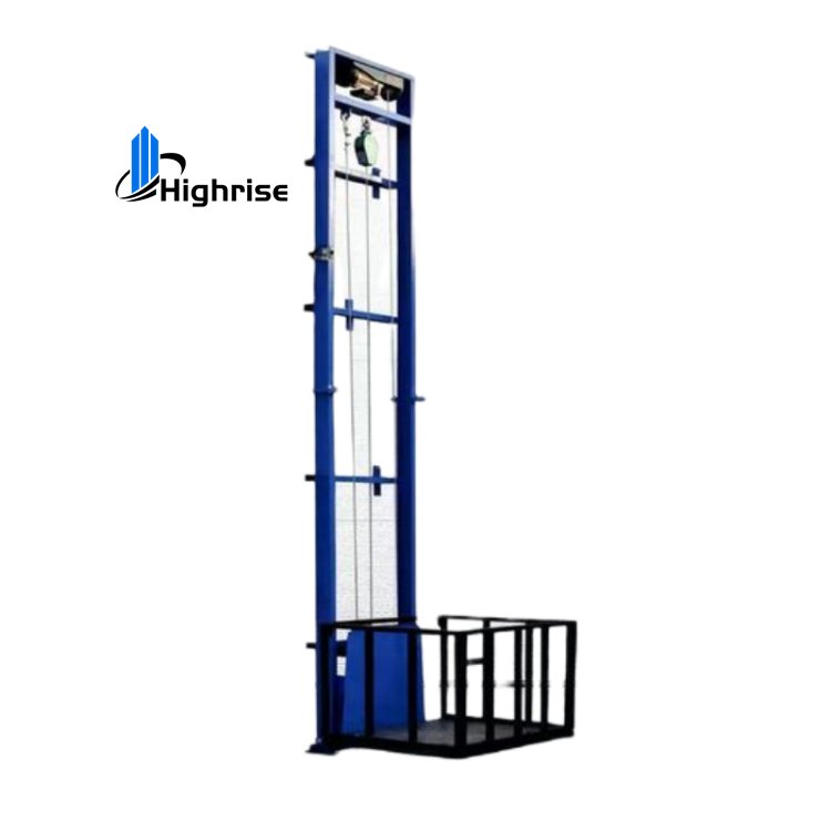 Good price factory small indoor 3M hydraulic lift/ guide rail cargo lift for goods