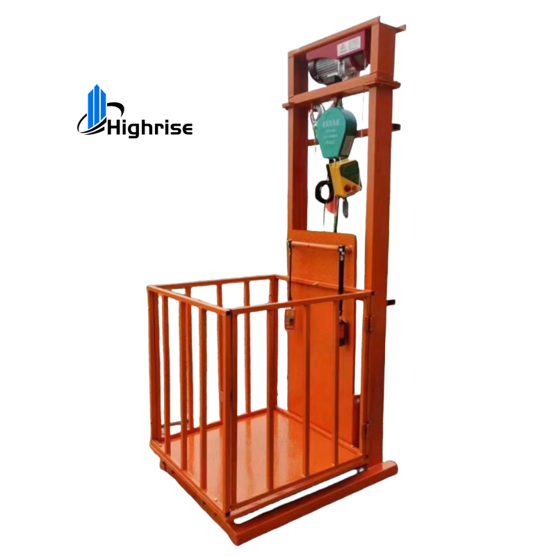Good price factory small indoor 3M hydraulic lift/ guide rail cargo lift for goods