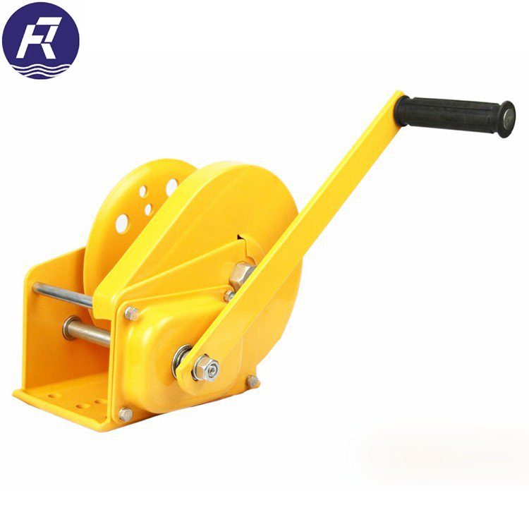 Portable wire rope manual hand anchor winch
